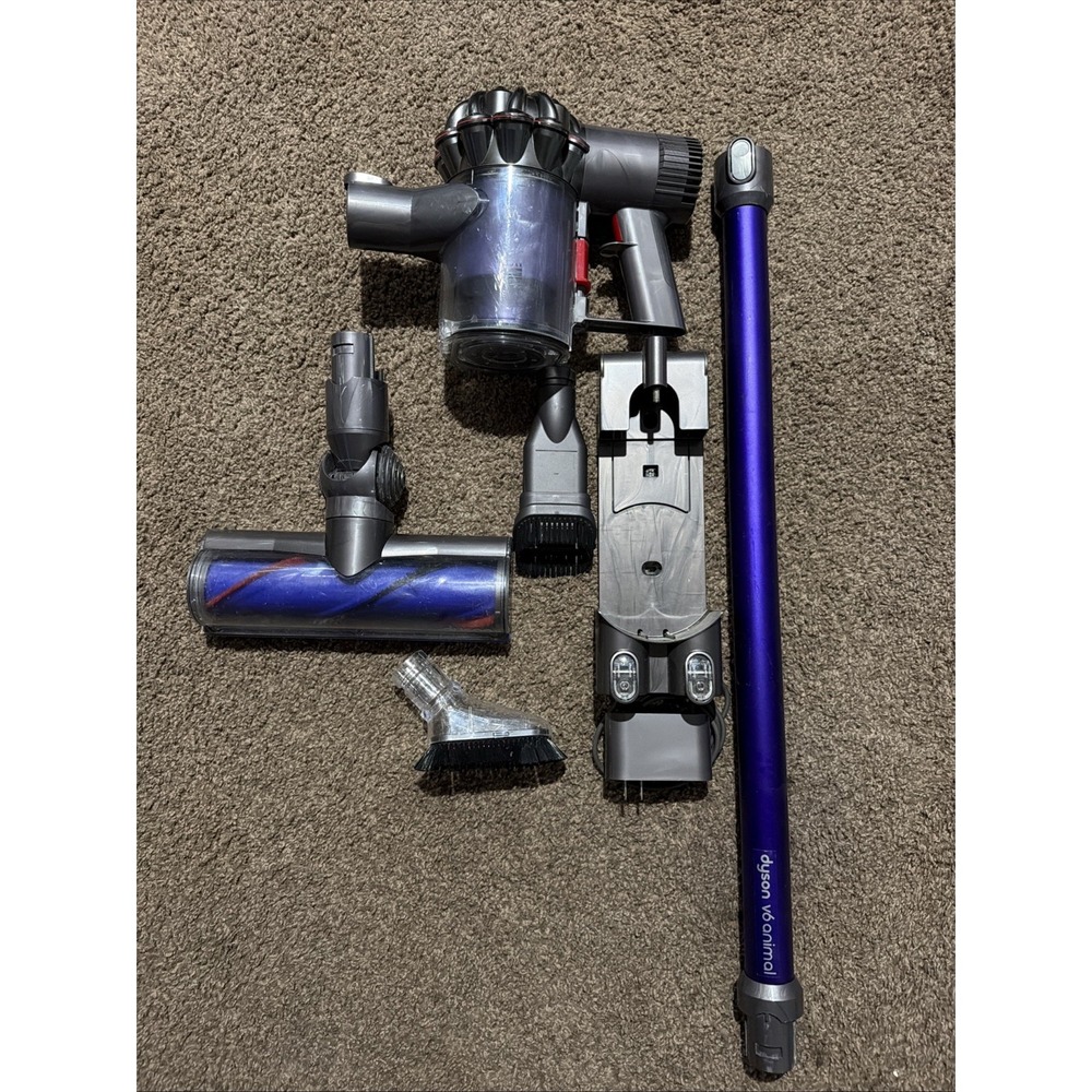 Dyson V6 Animal Cordless Handheld Vacuum Cleaner,Charger, Wall Hanger No Battery